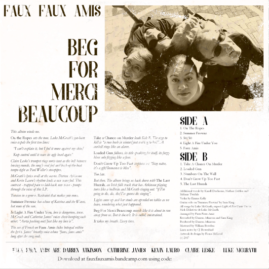 Faux Faux Amis - Beg For Merci Beaucoup back cover updated